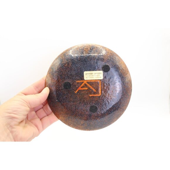 Annemarie Davidson Enamel On Copper Kachina Plate Handmade Art Decorative Collec - Picture 3 of 10